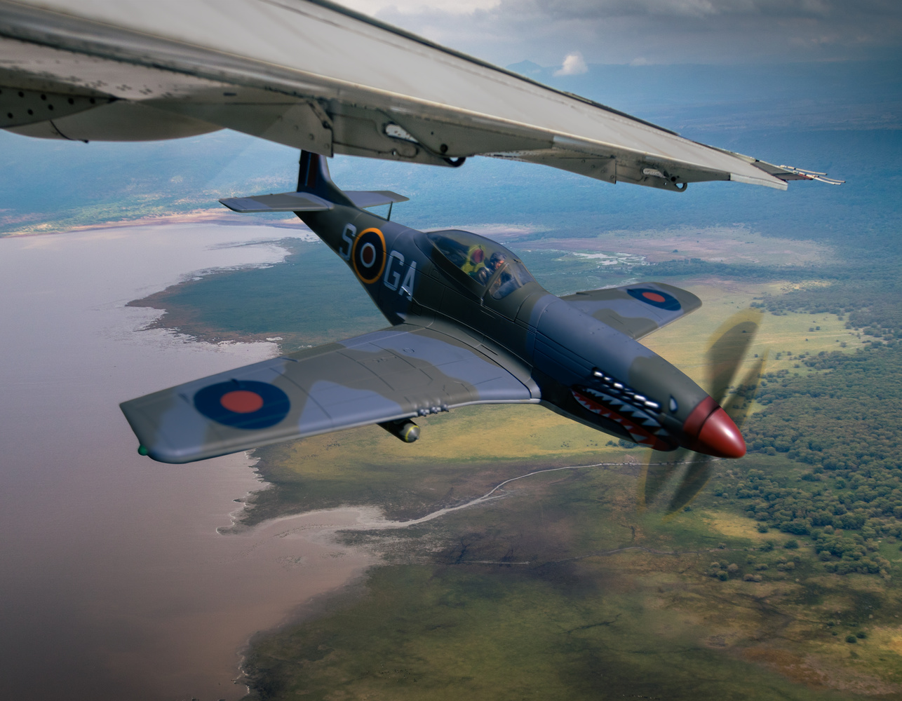 Flying Tiger Machine Flying Tiger Aggressive Flyby Composite | Fstoppers