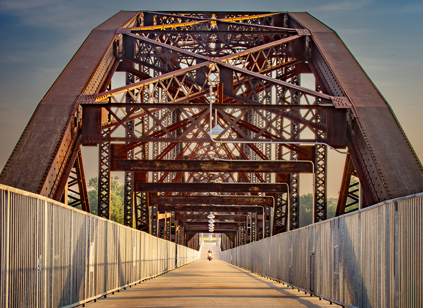 View Scooter On Bridge by Marcus Lowe