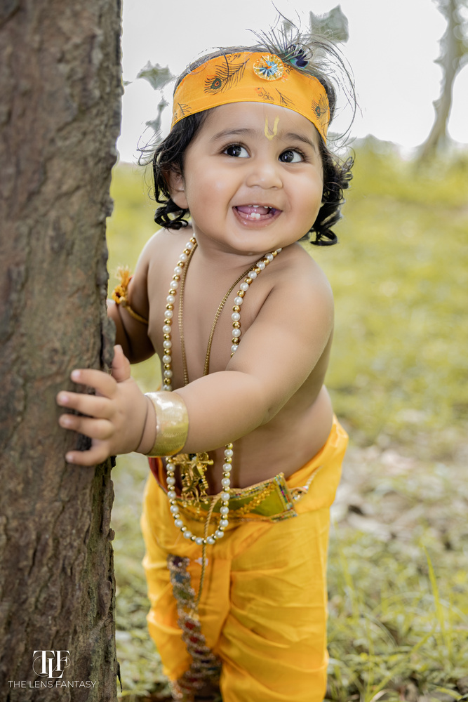 View Krishna Theme baby photoshoot by The Lens Fantasy Photography by The lens Fantasy Photography