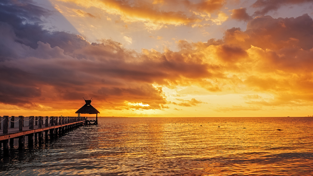 View Cancun Sunrise by Ishtiaq Rouf