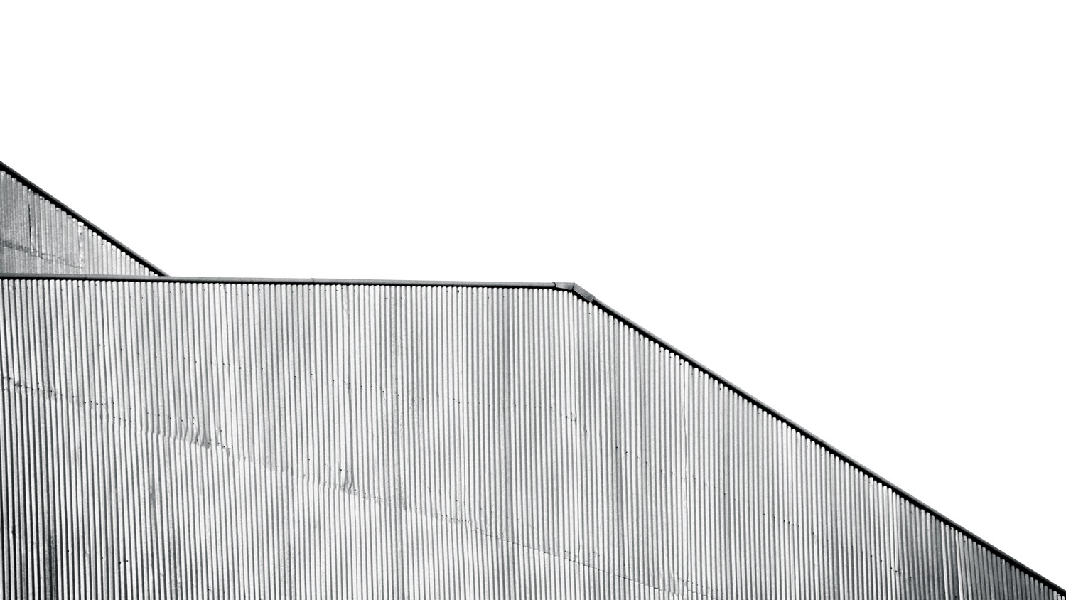 Abstract geometric illustration with layered triangular shapes and linear hatching texture