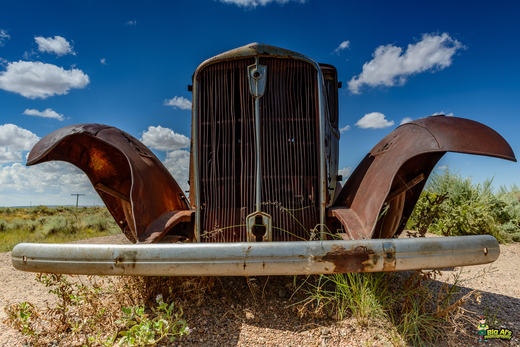 View Old Car on Route 66 by Allan Johnson