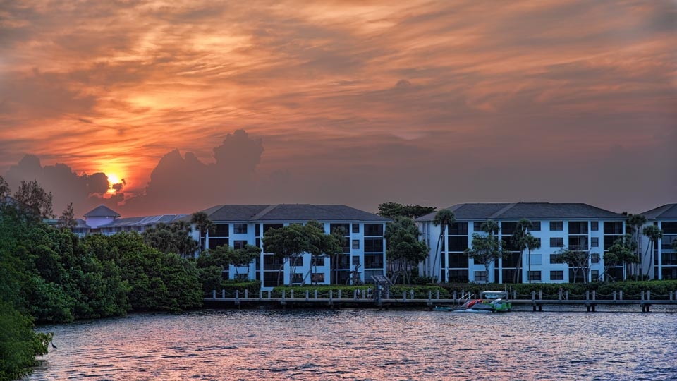 View Sunrise over The Marriot by steven shive