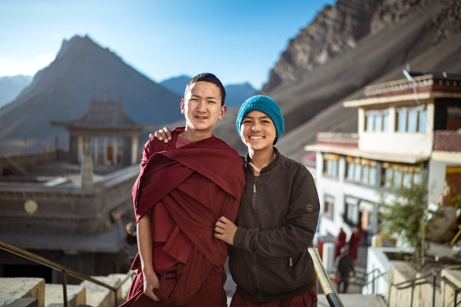 View Young Monks at Key Monastery by Arun Hegden