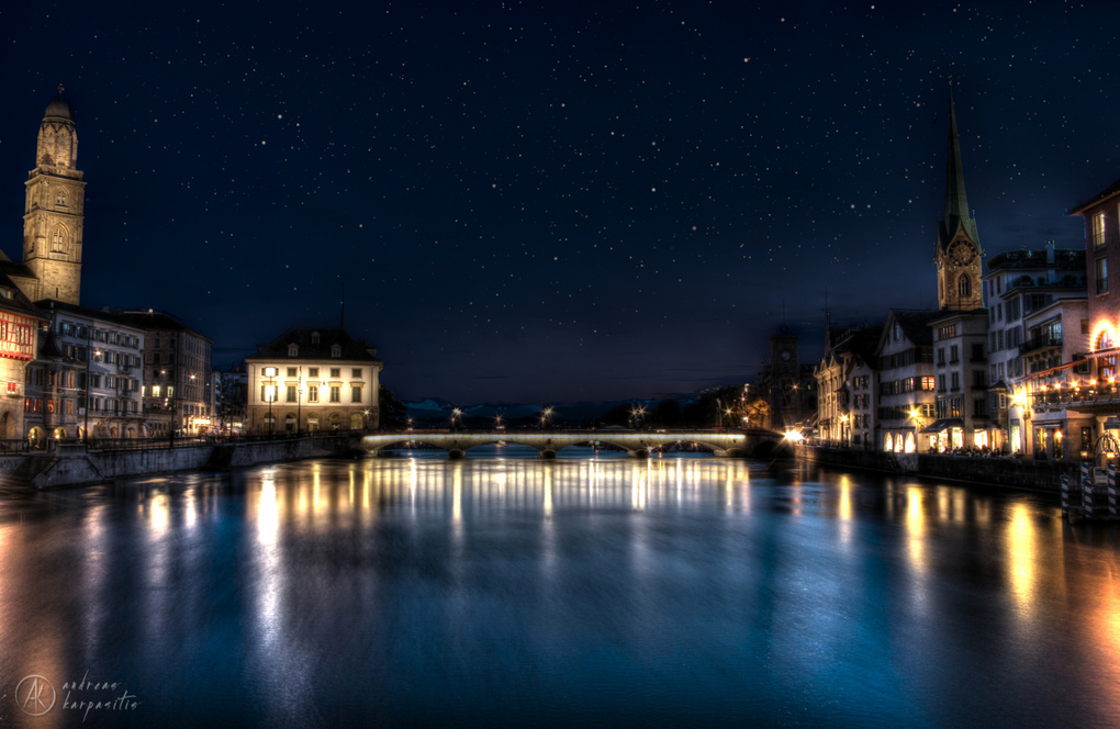 View Old City Zurich by Andreas Karpasitis