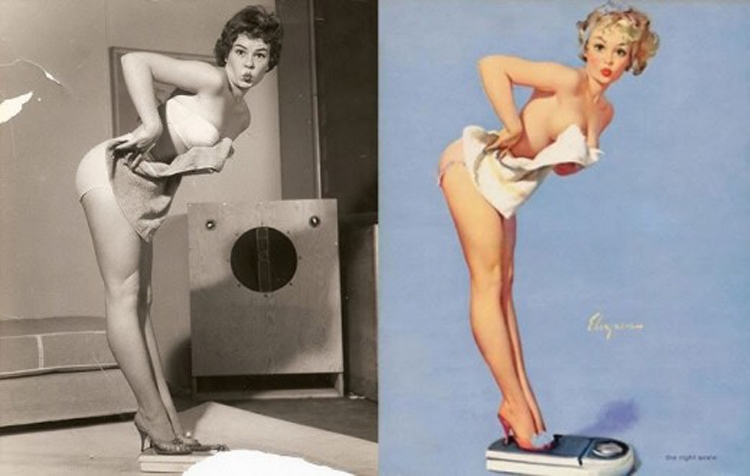1950's Photoshop: Pin-Up Girls Before And After