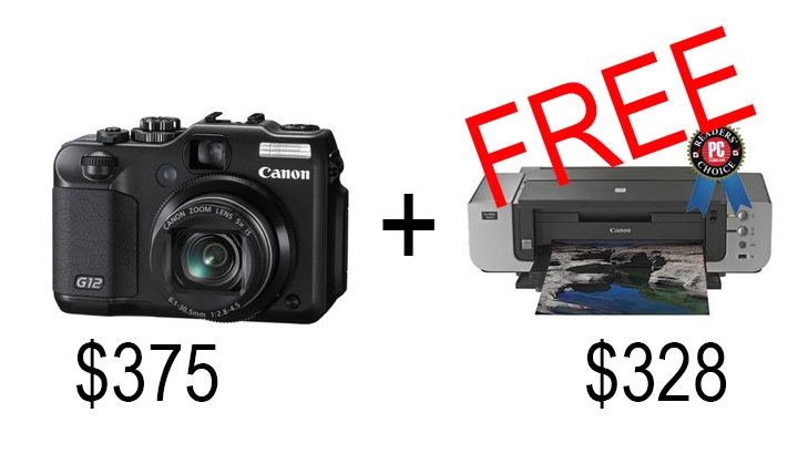 The Best Deal On A Canon G12 Camera Plus A Free $400 Canon Printer