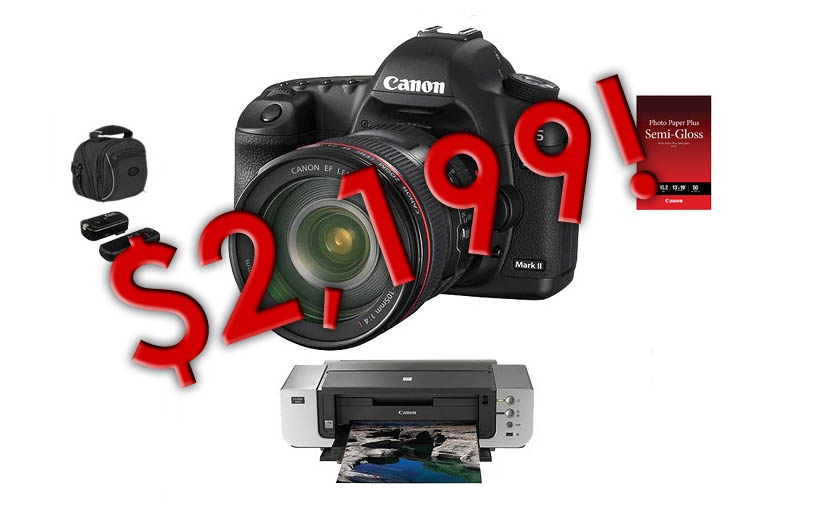 Smoking Hot Deal On 5d Mark II Kit With 24-105 and Printer At B&H: Only $2199!