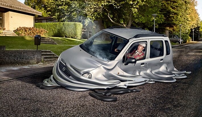 Melting Cars, CGI and Post-Production By Souverein