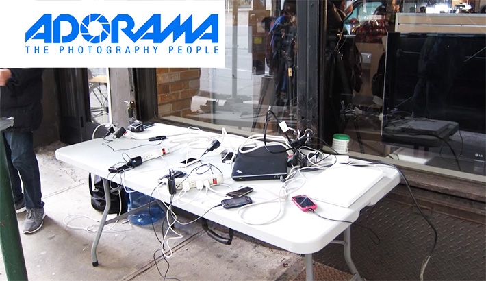 Adorama Charging Station For New York Power Outage