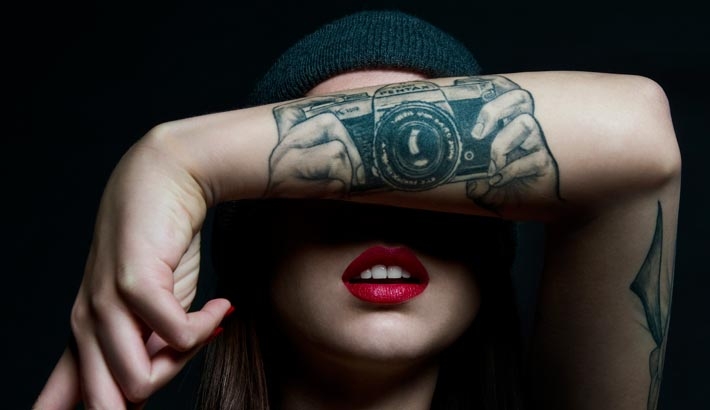 Pentax 35mm Camera Tattoo