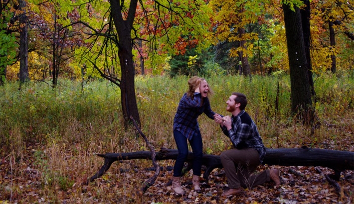 Man Captures His Own Proposal With Tripod and Timer