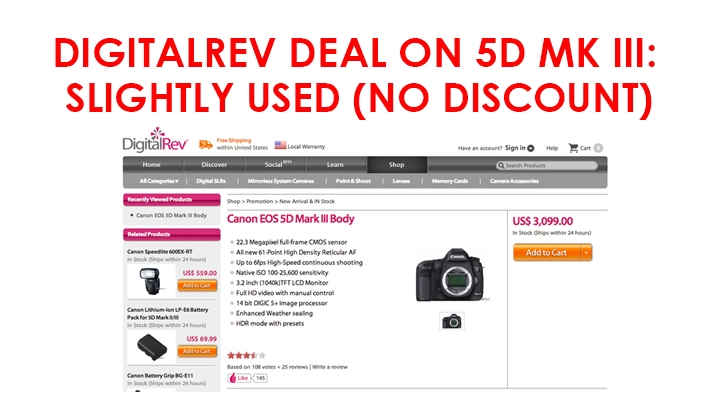 DigitalRev Allegedly Selling Used Cameras As New, And Are Yet To Issue A Response
