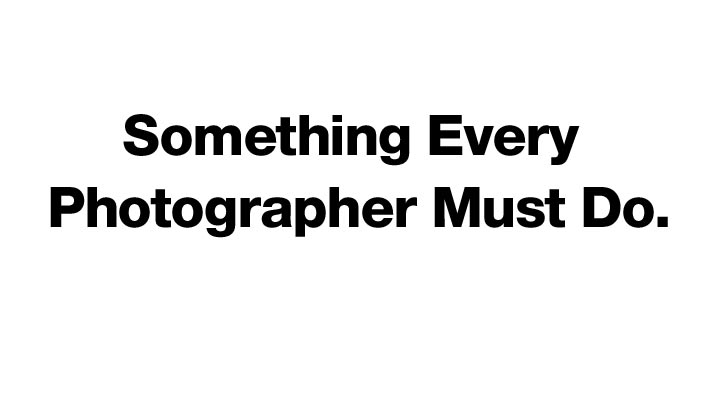 Shooting Personal Work Is A Must