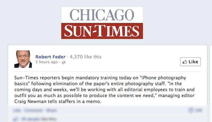 Chicago Sun-Times Starting Reporters On iPhone Photography Basics