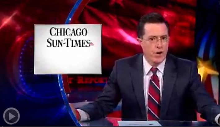 The Colbert Report Takes On The Chicago Sun-Times Layoffs