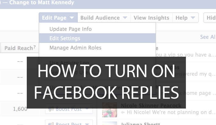 Enhance Interaction On Your Facebook Pages With Replies