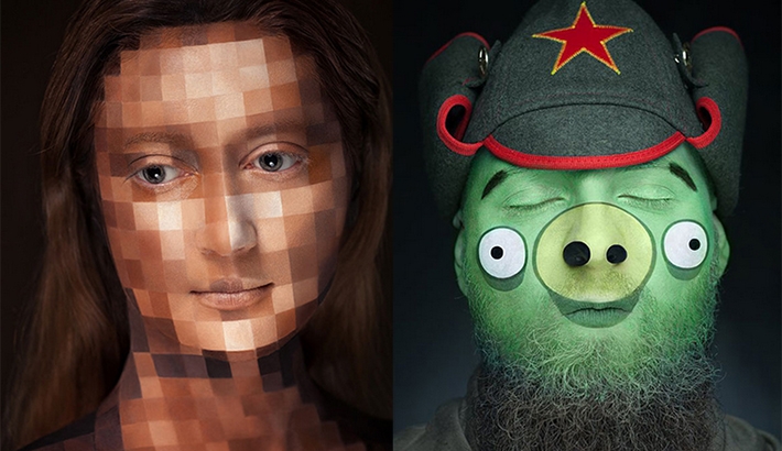 Artist Turns Models' Faces Into Optical Illusions With Makeup