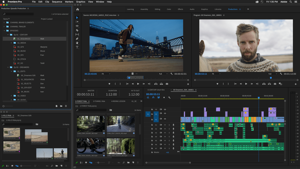 Adobe Premiere Adds Pro Productions Features