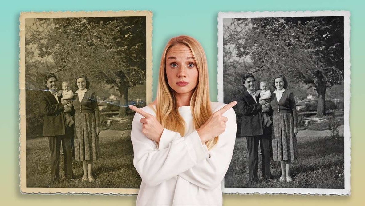 How To Easily Restore Damaged Family Photos With Photoshop’s New AI