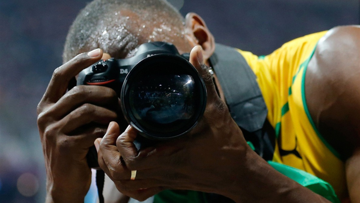 Best Sprinter Of All Time Used a Nikon To Celebrate His Gold