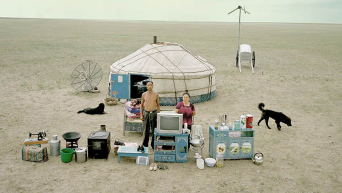 Chinese Families Pose With All Their Earthly Possessions