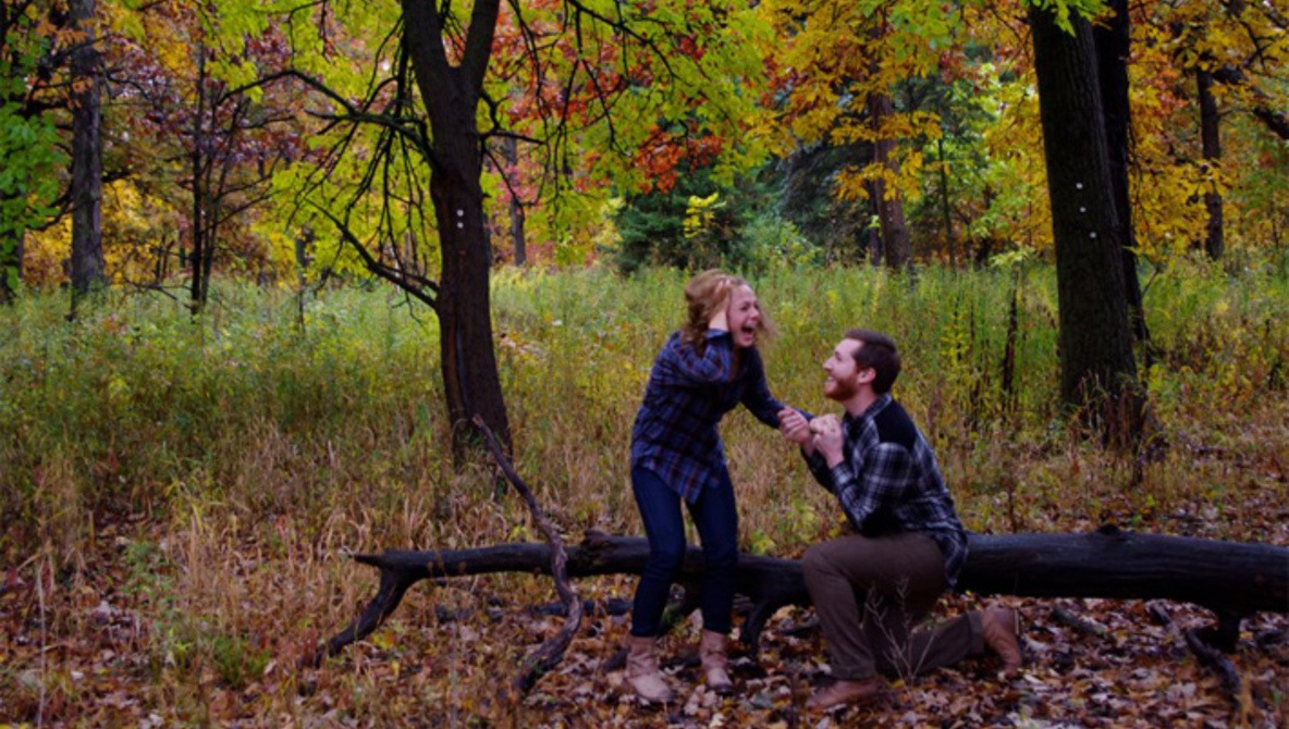 Man Captures His Own Proposal With Tripod and Timer