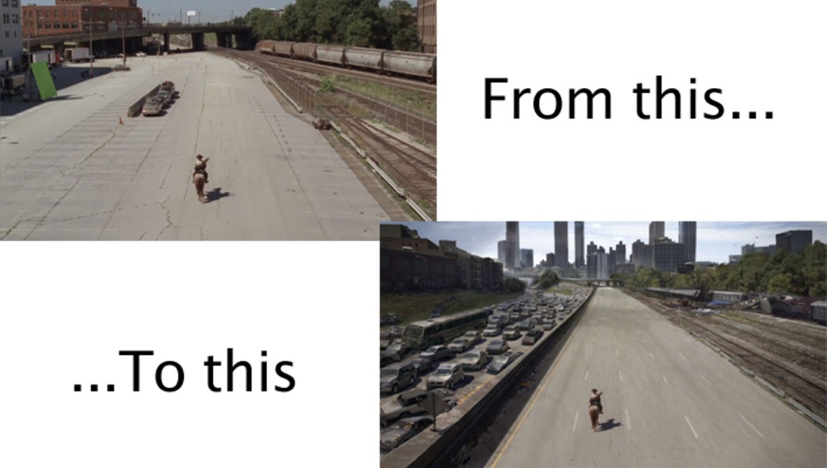 Before and After Special Effects from Various Notable Scenes
