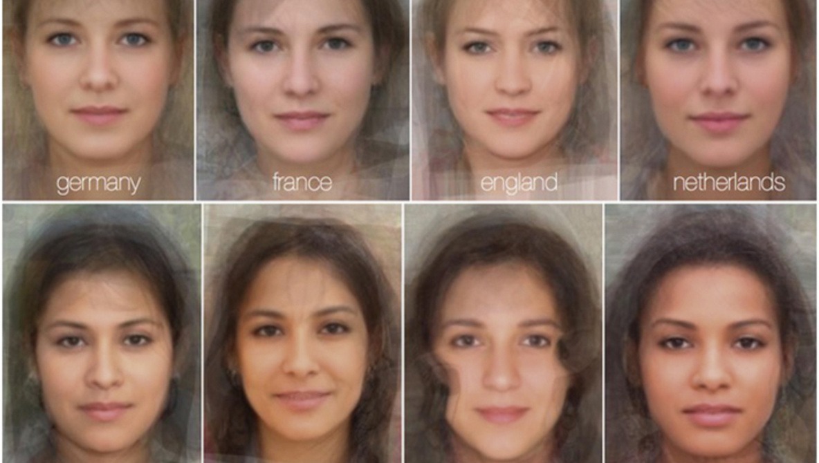 The Average Faces of Women Around the World