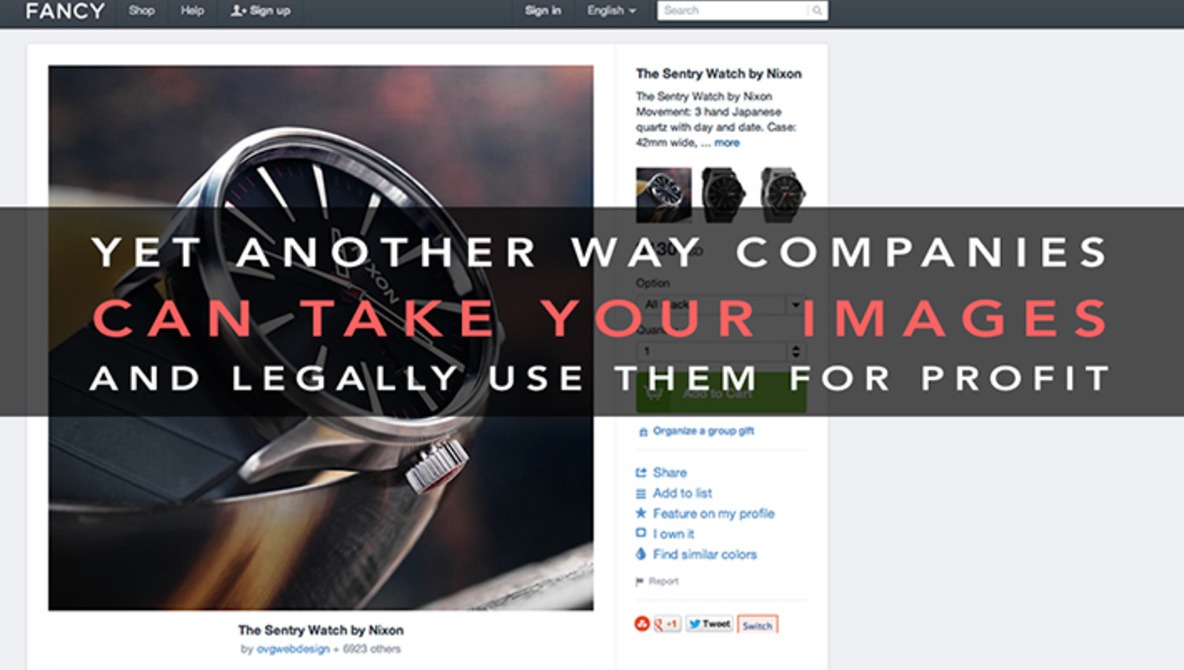 The Fancy.com Uses Major Loop Hole In The Law To Use Your Images