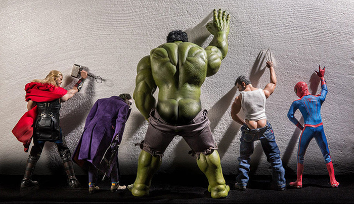 Photographer Creates Hilarious Photo Series Using Marvel Characters in Unique Situations