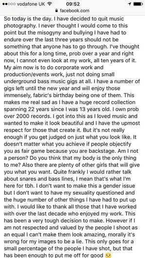 Renowned Music Photographer Quits the Industry, Cites Misogyny From