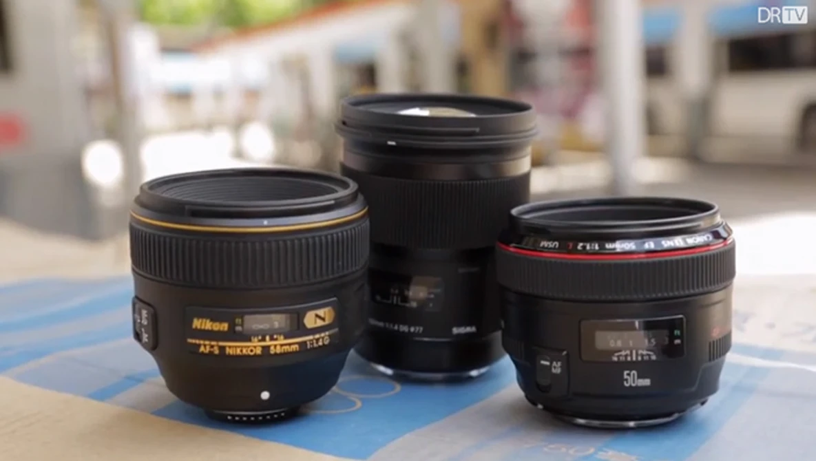 Watch Battle of the Fast 50mm's: Sigma f1.4 Art vs. Canon f1.2 L vs. Nikon 58mm f1.4G on YouTube.
