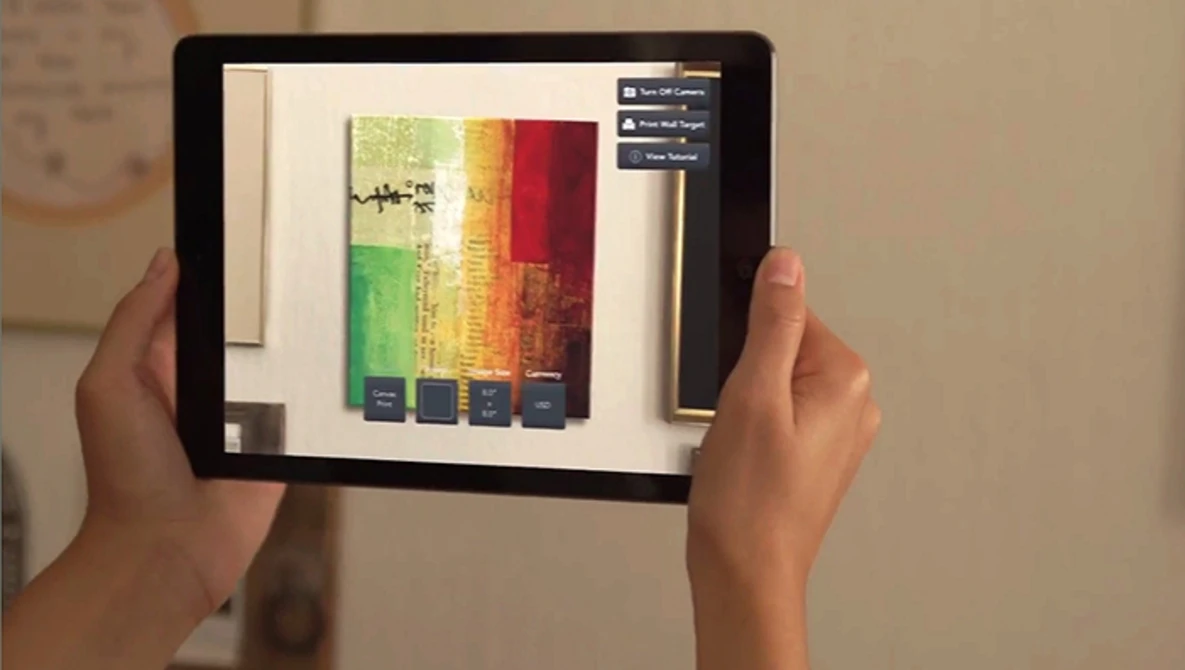 Watch Pixels.com iPad App With Augmented Reality "View on Wall" Interface on YouTube.