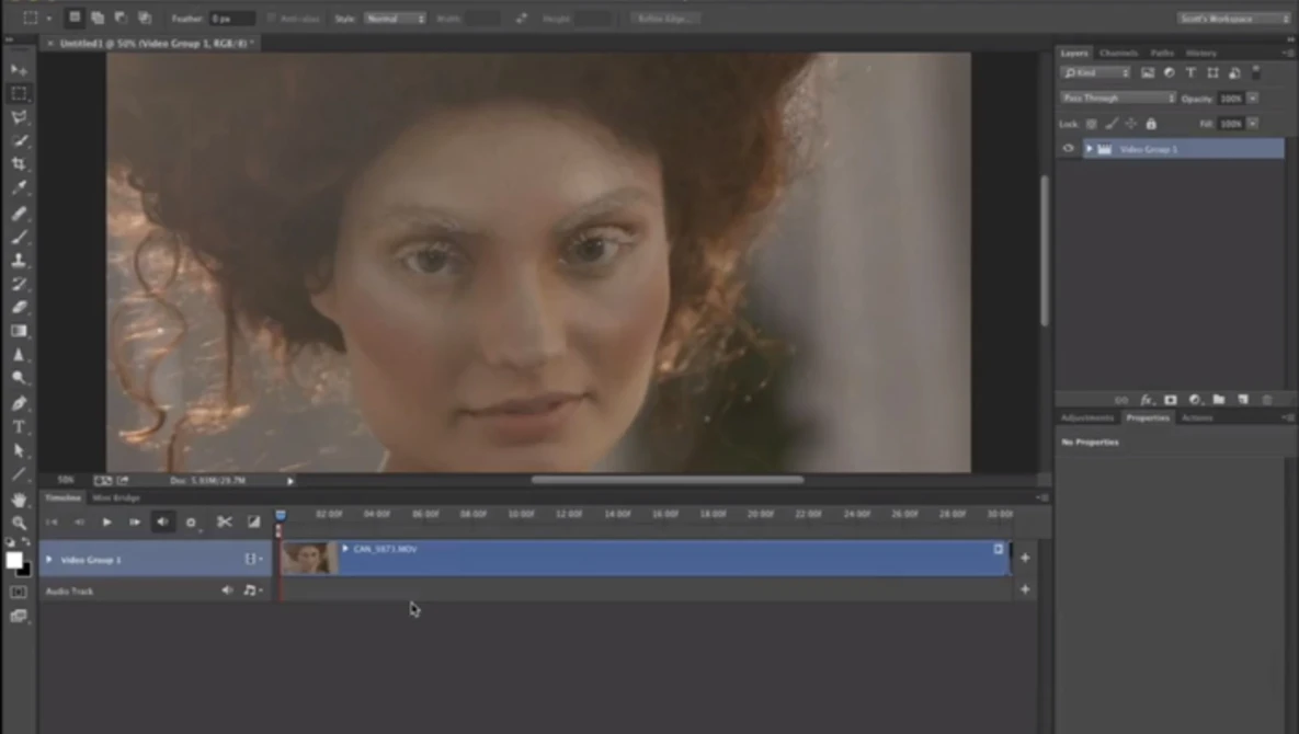 Watch 7 Steps for Photographers on Editing Video in Adobe Photoshop CC on YouTube.