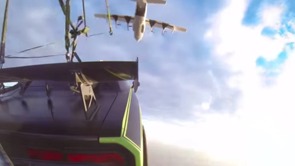 Watch Furious 7 - Featurette: "C-130 Drop" (HD) on YouTube.