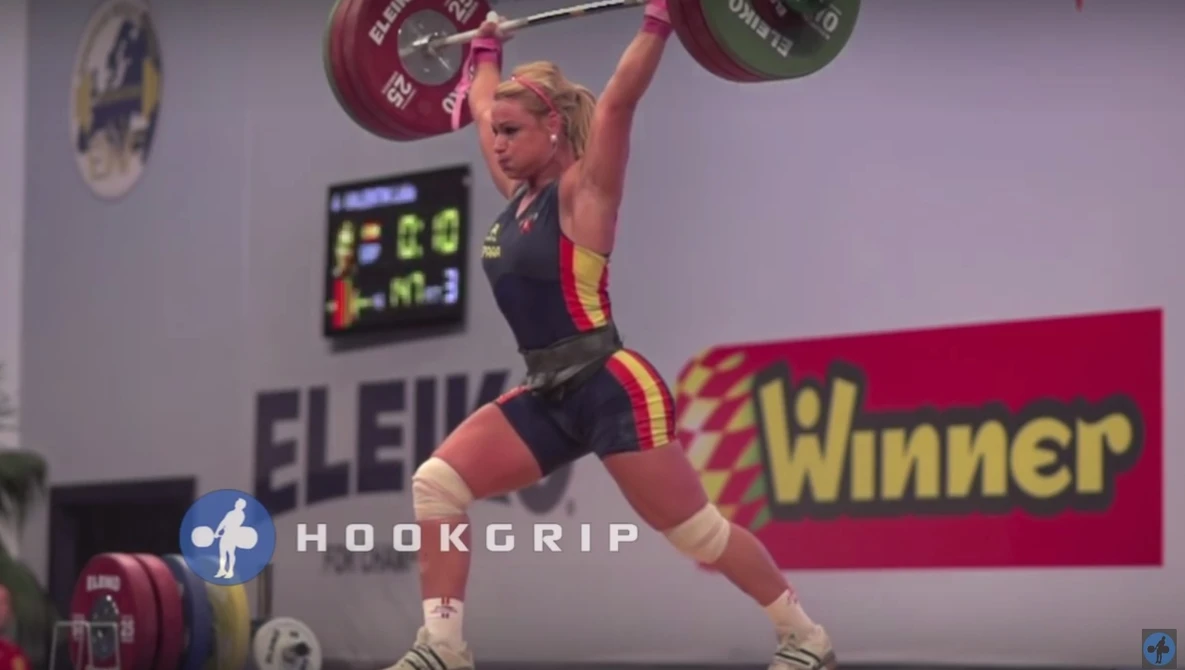 Watch Lydia Valentin (-75kg, Spain) - 147kg Clean & Jerk on YouTube.