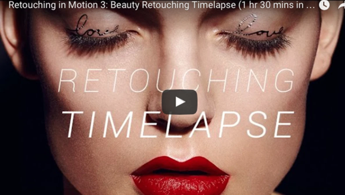 Watch Retouching in Motion 3: Beauty Retouching Timelapse (1 hr 30 mins in 7 mins) on YouTube.