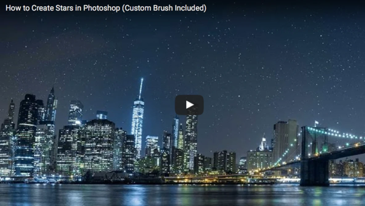 Watch How to Create Stars in Photoshop (Custom Brush Included) on YouTube.