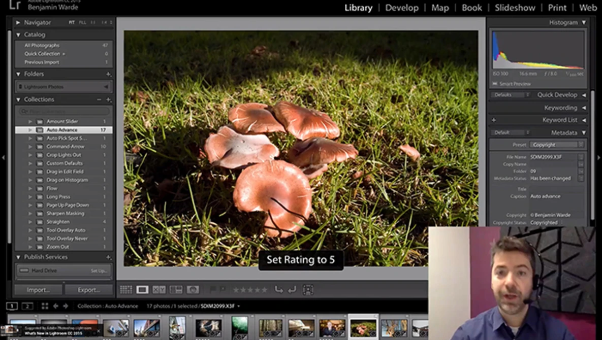 Watch Lighroom Coffee Break: Rating Photos with Auto Advance | Adobe Lightroom on YouTube.