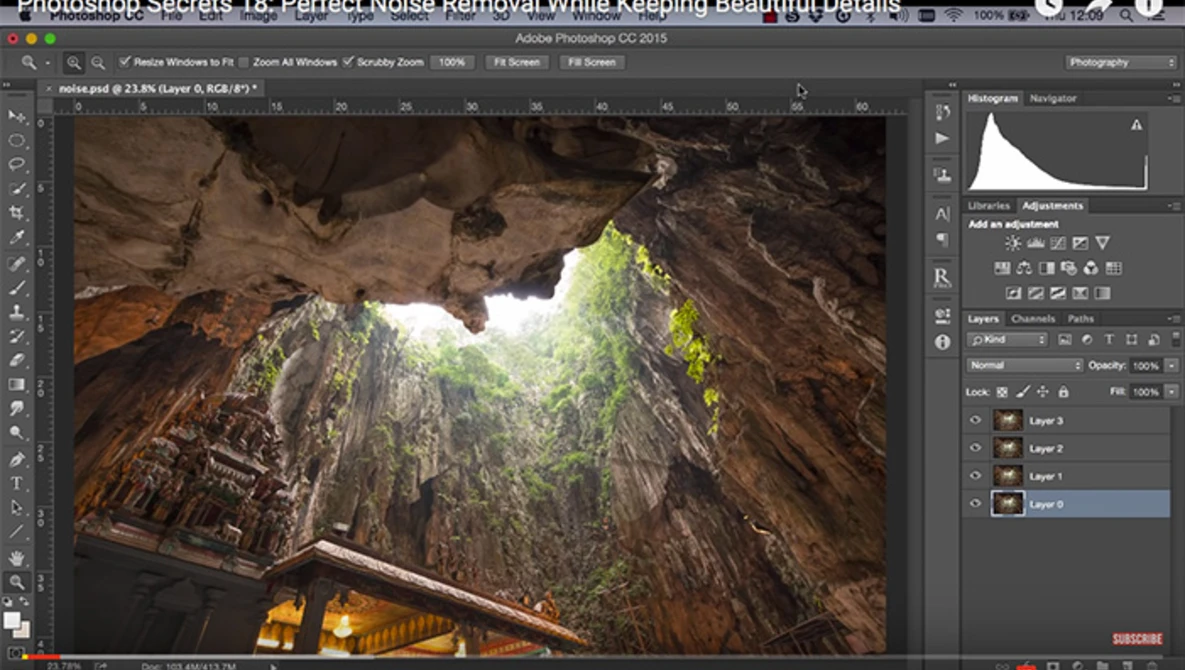 Watch Photoshop Secrets 18: Perfect Noise Removal While Keeping Beautiful Details on YouTube.