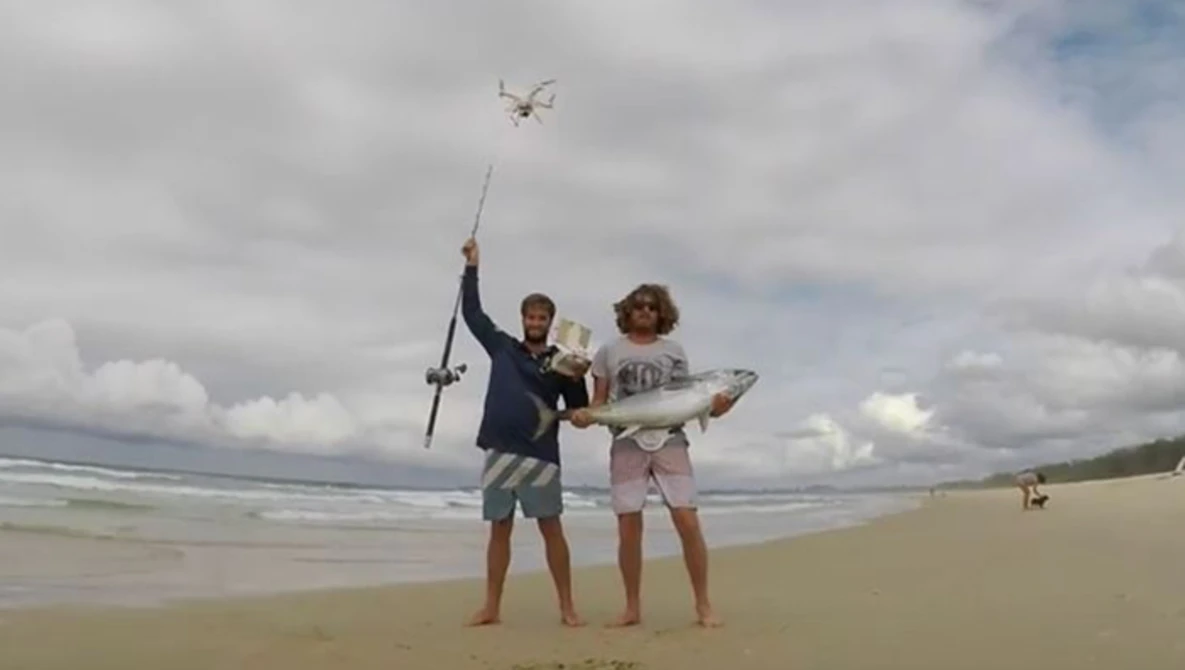 Watch Drone Fishing For Tuna on YouTube.