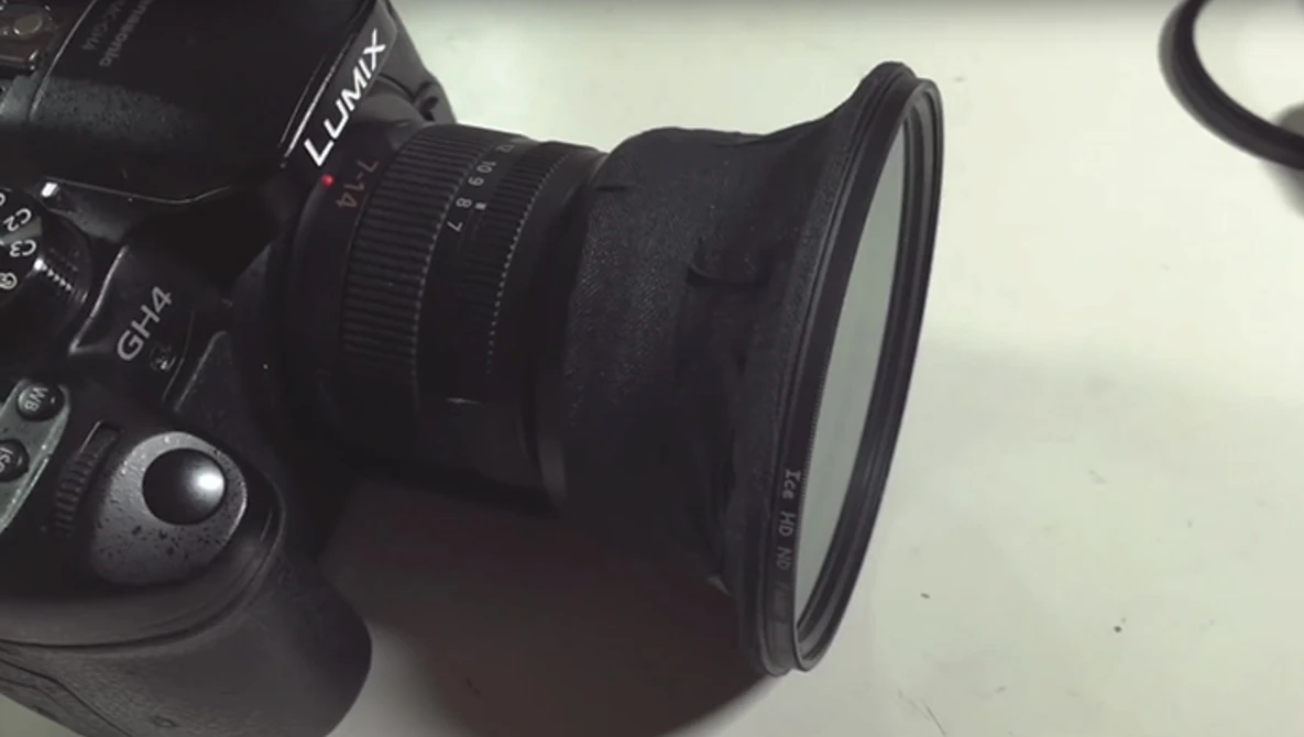 Watch DIY ND Filter Holder for Wide Angle Lenses Demo with Panasonic 7-14mm on YouTube.