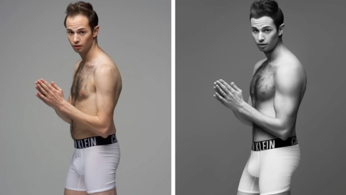 Watch The Try Guys Get Photoshopped With Men's Ideal Body Types on YouTube.
