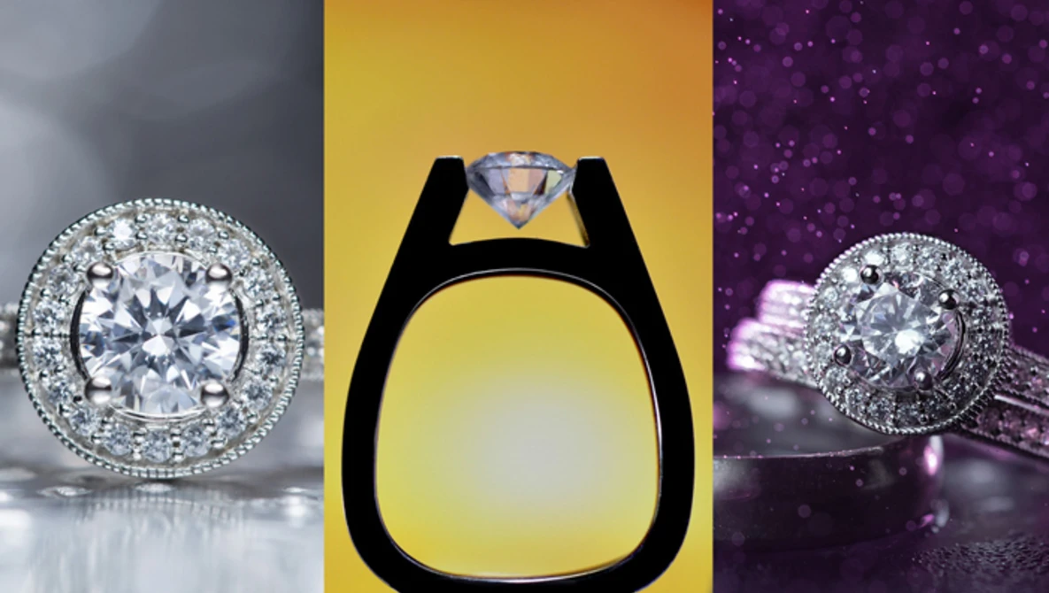 Watch How to Photograph Wedding Rings on YouTube.