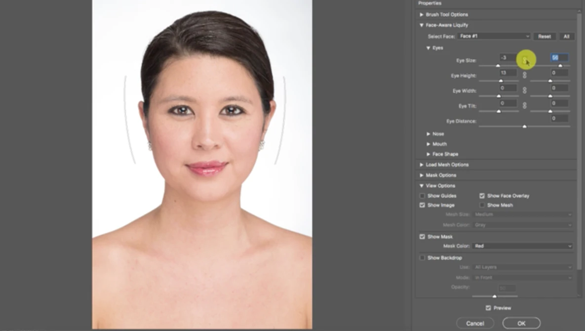 Watch Photoshop cc 2017 - Liquify - New Independent Eye Changes on YouTube.