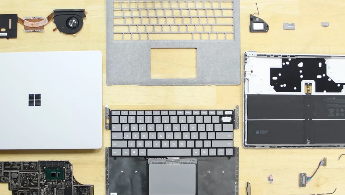 Watch Microsoft Surface Laptop Teardown! on YouTube.