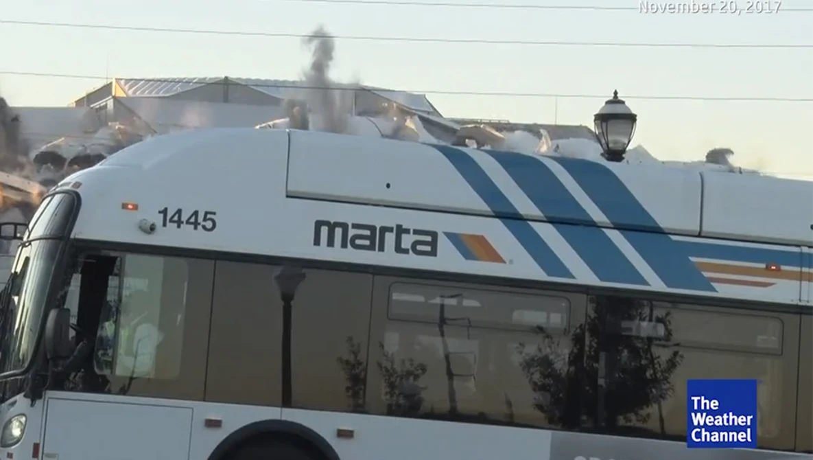 Watch Bus Photobombs The Weather Channel's Stream of Georgia Dome Implosion on YouTube.