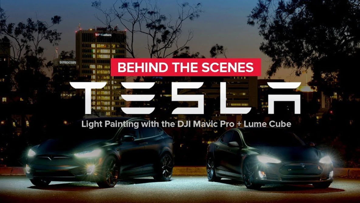 Watch Tesla Light Painting with the DJI Mavic Pro and Lume Cube on YouTube.