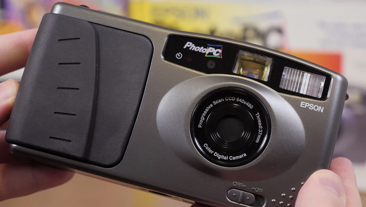Watch Epson PhotoPC: The 1995 Digital Camera Experience on YouTube.